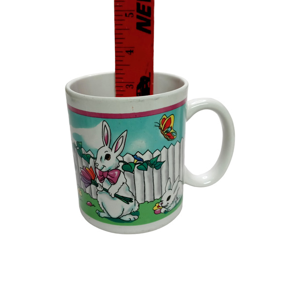 🐇 Easter Bunny Mug ☕ Vintage Spring Garden Egg Hunt Cup - Picture 8 of 11